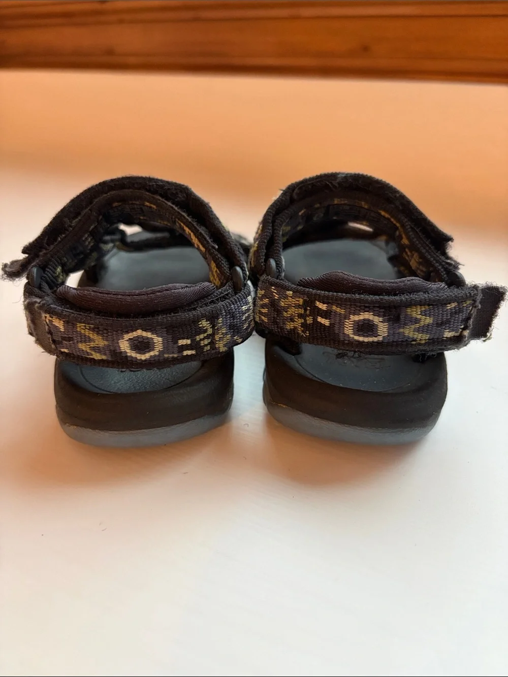 Teva Kids Black Sandals with Patterned Straps